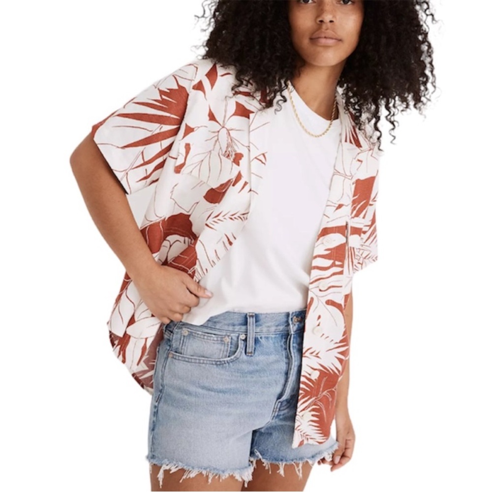Madewell Relaxed Denim Destroyed Hem Shorts